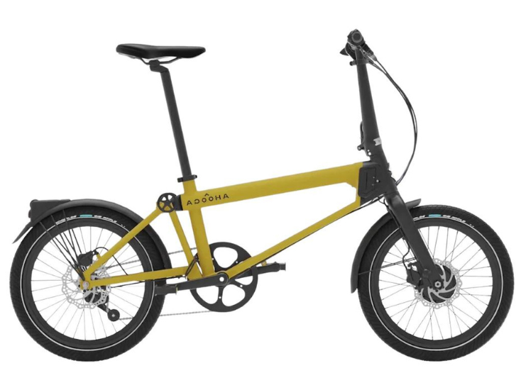 Voorbeeld van een opvouwbare fiets voor het leasen van elektrische fietsen