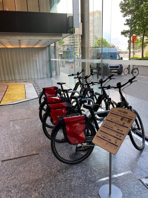 Zone de parking pour les vélos électriques Befimmo
